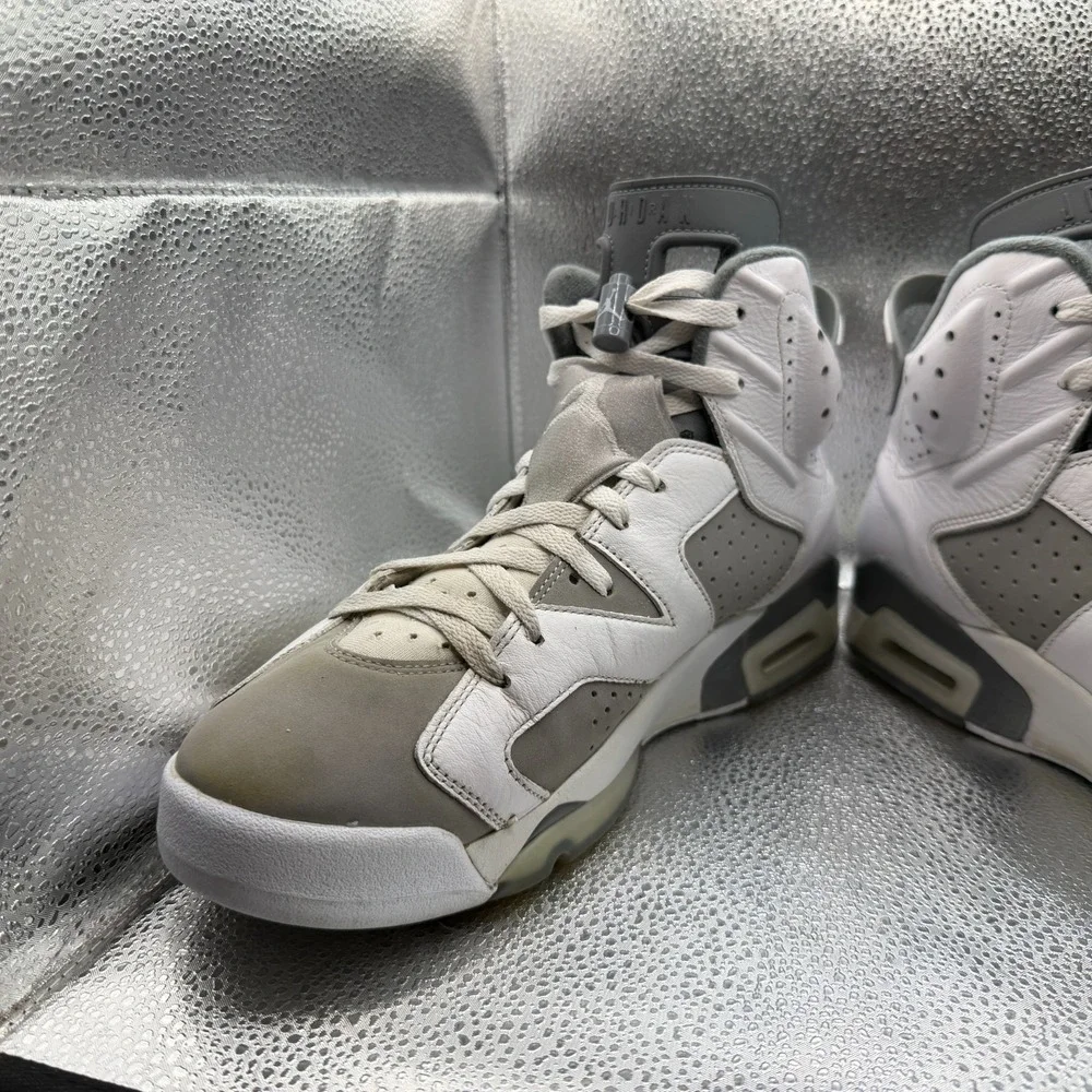 Size 12 Jordan 6 Retro‎ Low Cool Gray White Mens Basketball Shoes CT8529-100
